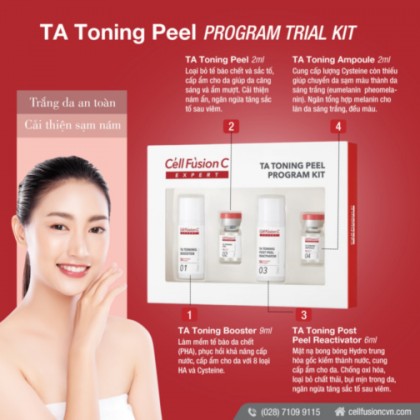 Cell Fusion C Expert - Giải pháp dưỡng trắng an toàn. cải thiện sắc tố da TA TONING PEEL KIT